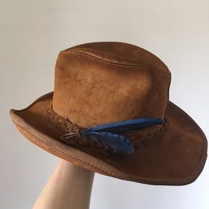 Vintage Leather Outback Adventure Hat